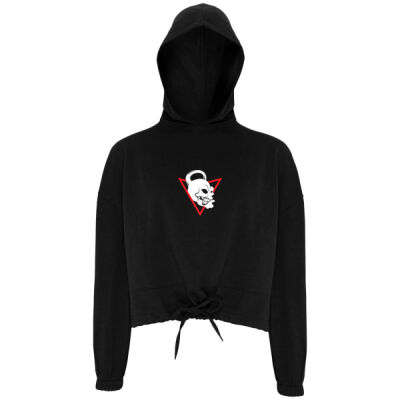 Iron Skull - Women's cropped oversize hoodie Thumbnail